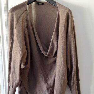 Ann Taylor Taupe Cowl Neck Sweater